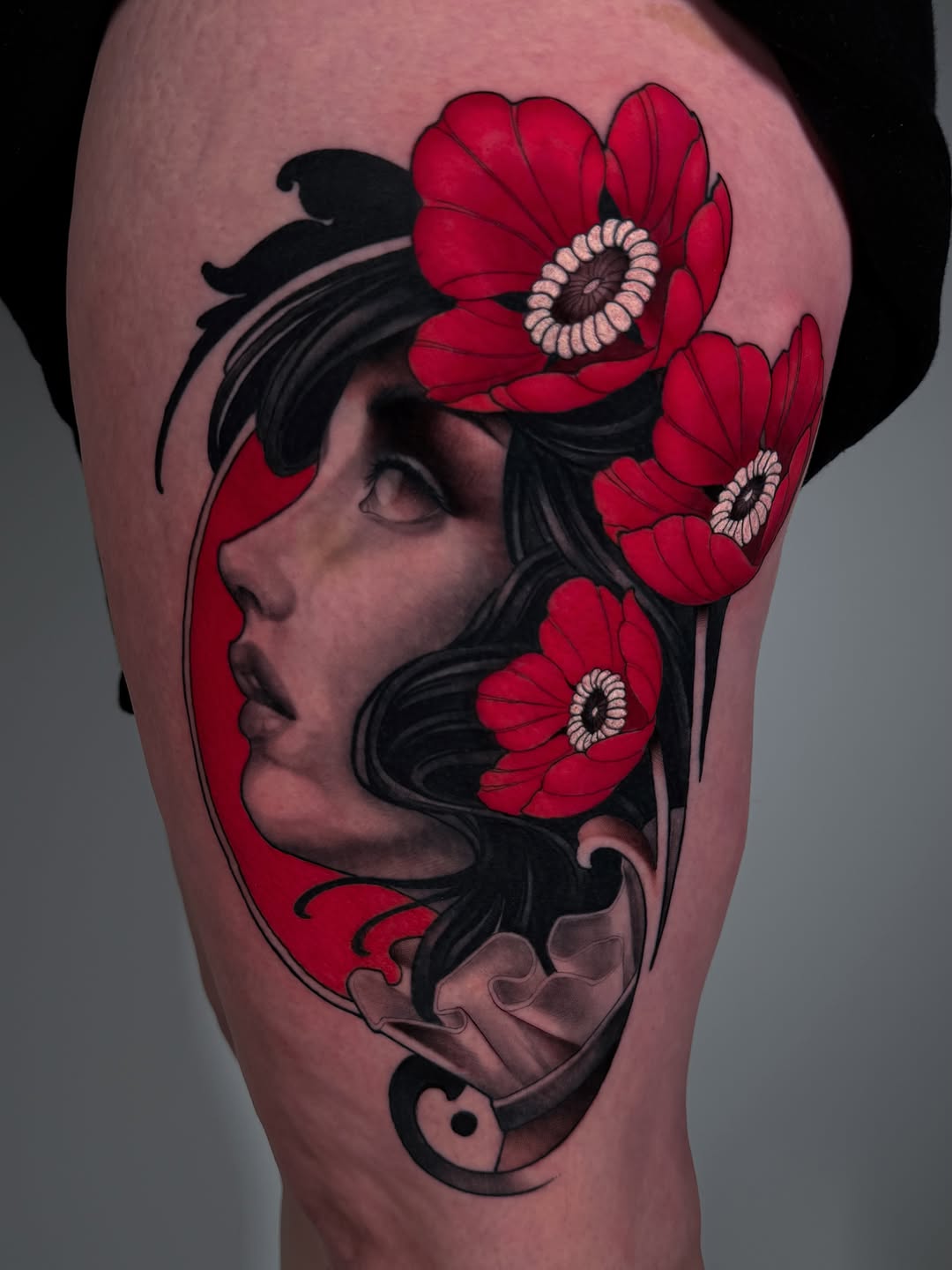 Tattoo by @cvaldestattoos — illustrative, black_and_grey