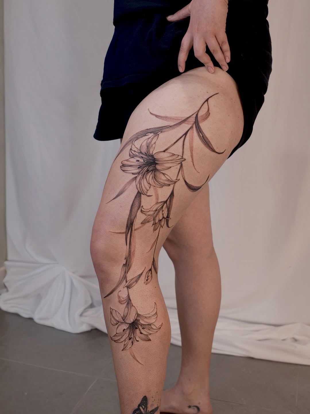 Tattoo by @joyxtattoo — illustrative, black_and_grey