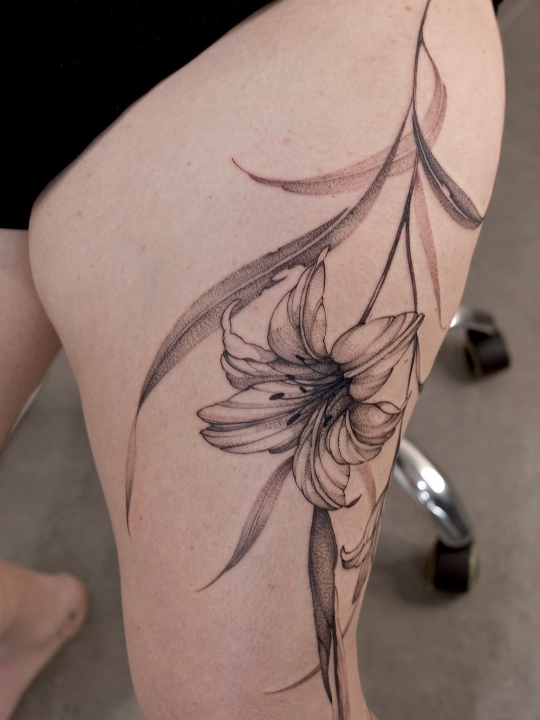 Tattoo by @joyxtattoo — black_and_grey, illustrative