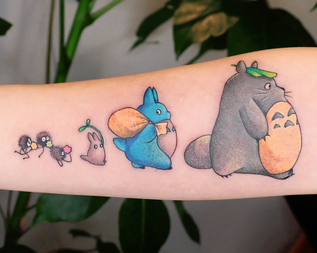 Tattoo by @cats.inks โ anime, realism