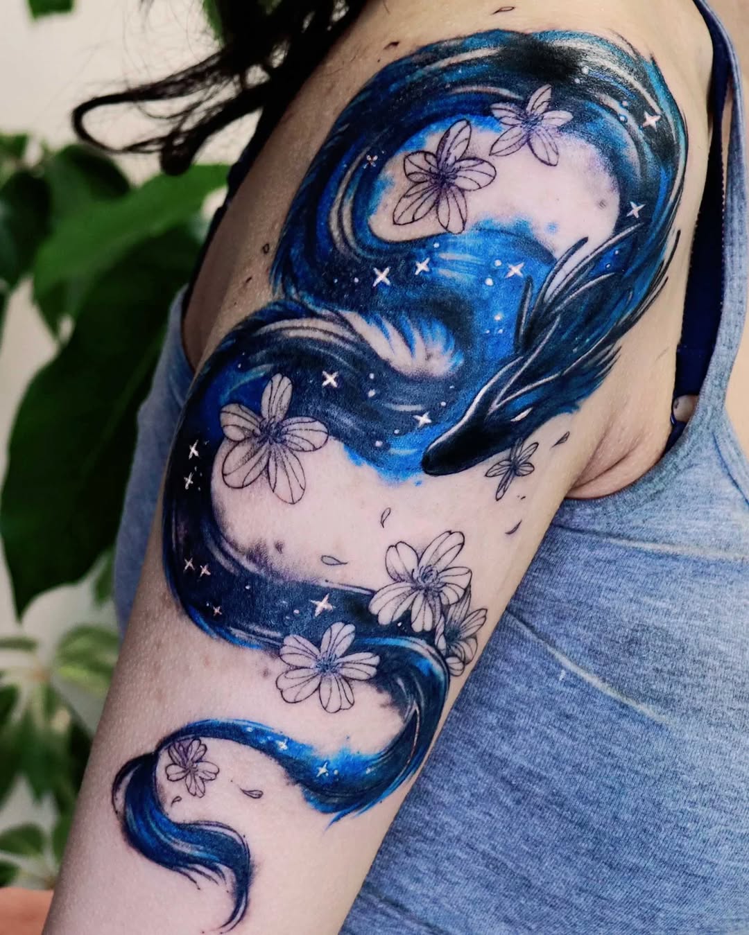 Tattoo by @cats.inks โ watercolor, blackwork