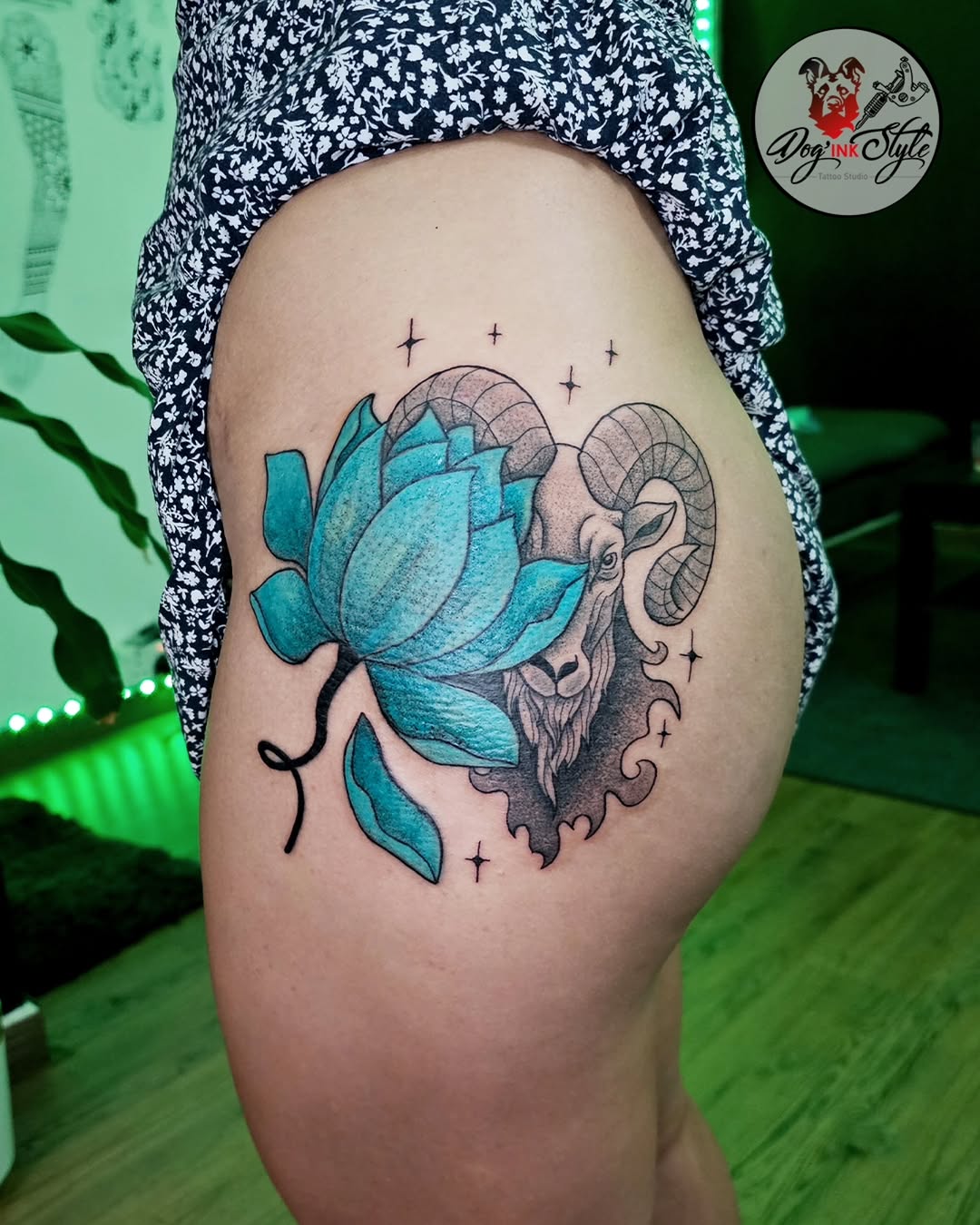 Tattoo by @dog_ink_style โ realism, black_and_grey