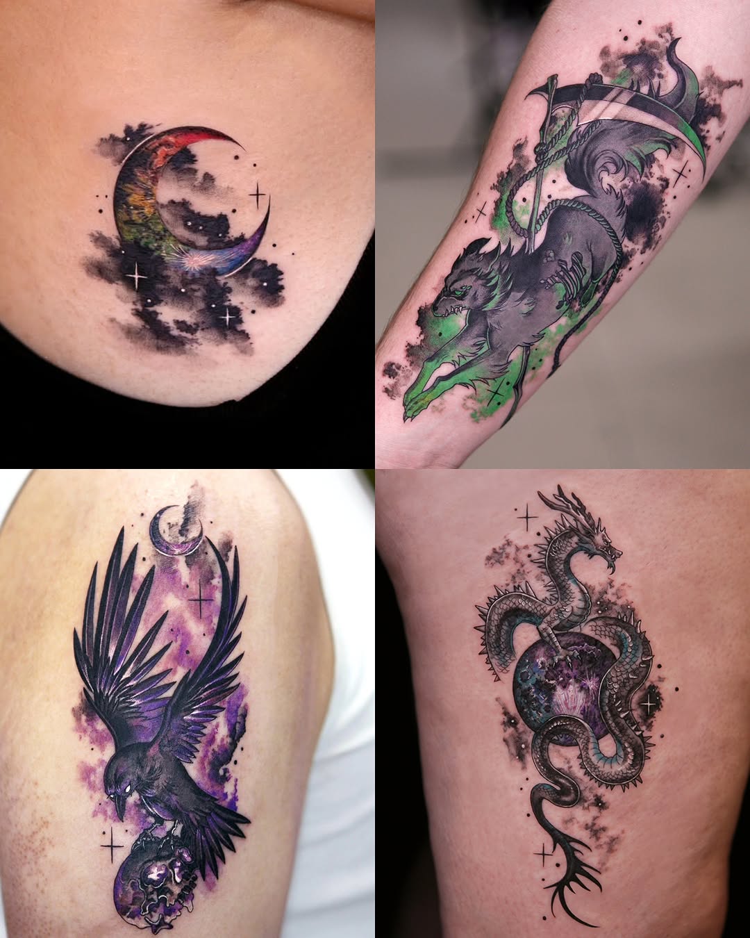 Tattoo by @tattooist_danha — watercolor, black_and_grey