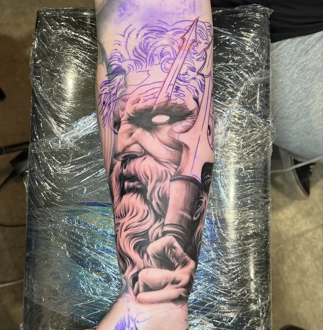 Tattoo by @inkby_vonte — realism, black_and_grey
