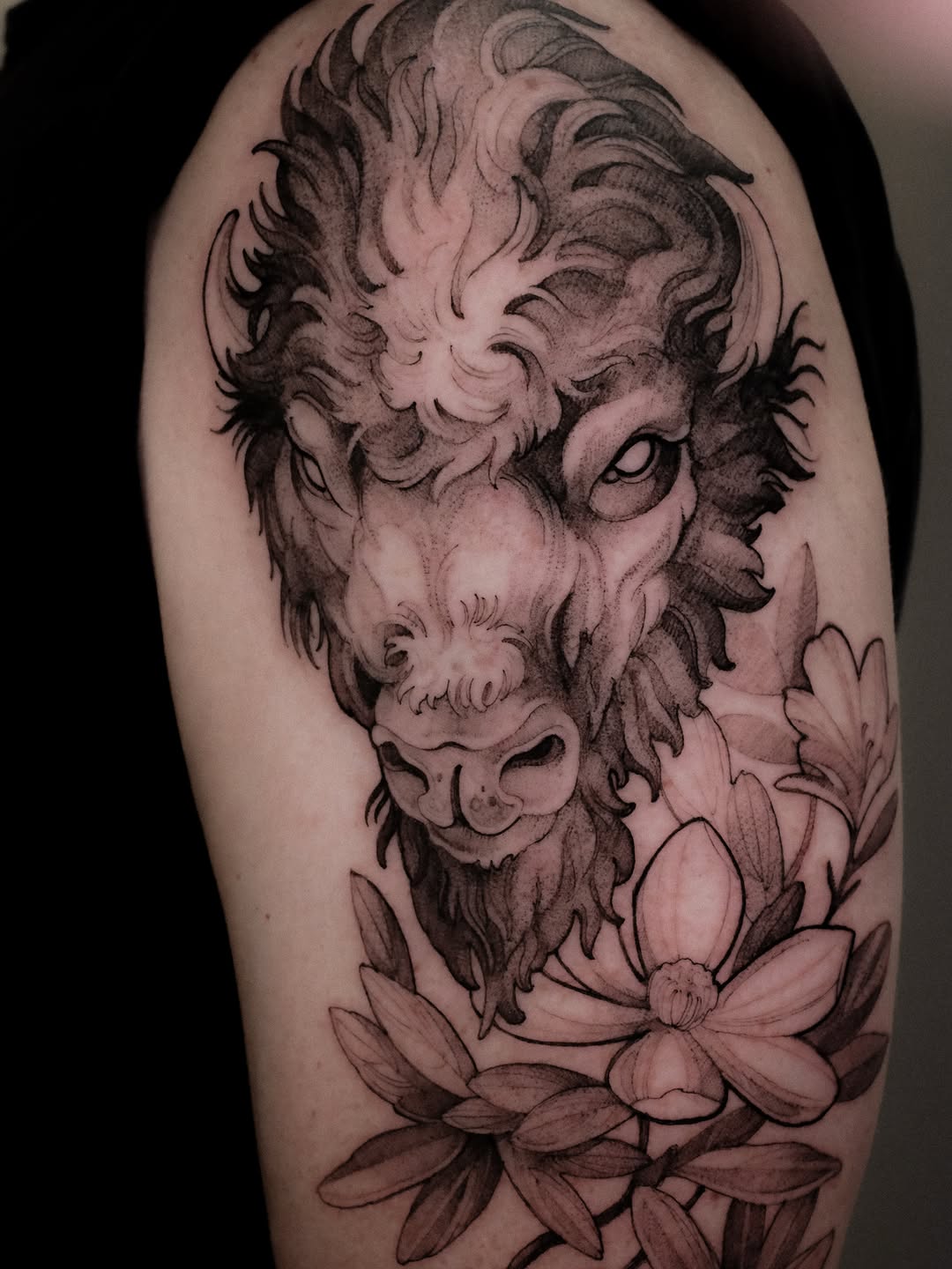 Tattoo by @zozutattoo β realism, black_and_grey