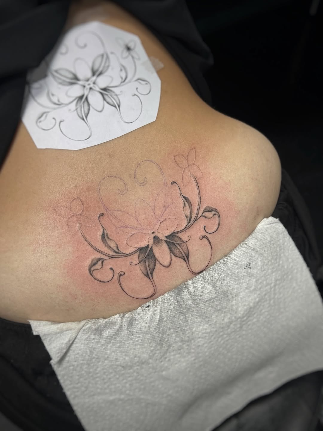 Tattoo by @rebecca_febo — fine_line, black_and_grey