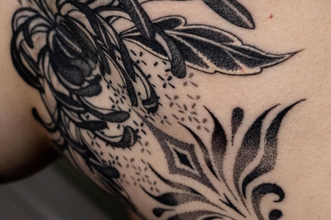 Tattoo by @bluebird.ink β dotwork, black_and_grey