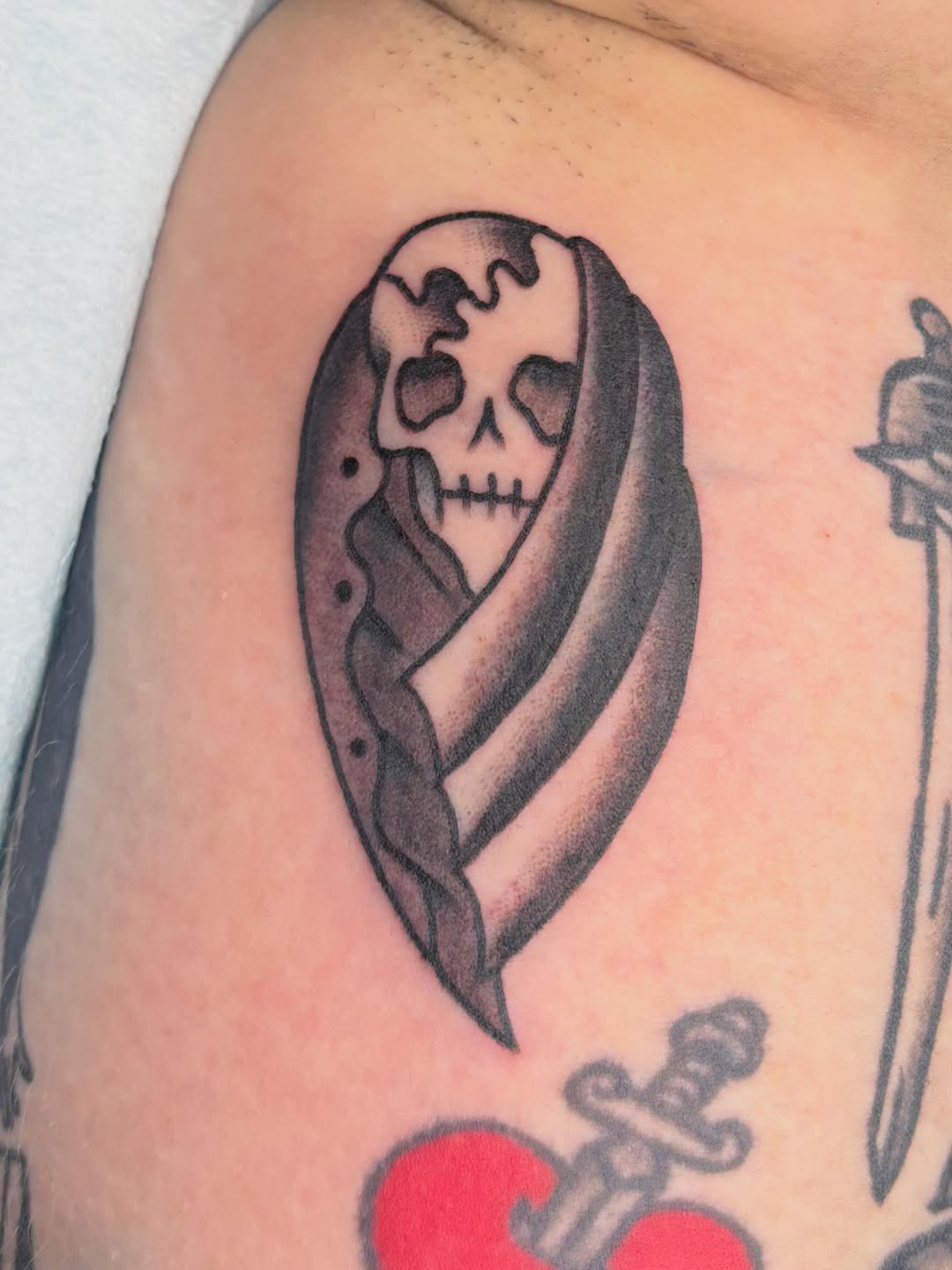 Tattoo by @evanbissotattoos — american_traditional, black_and_grey
