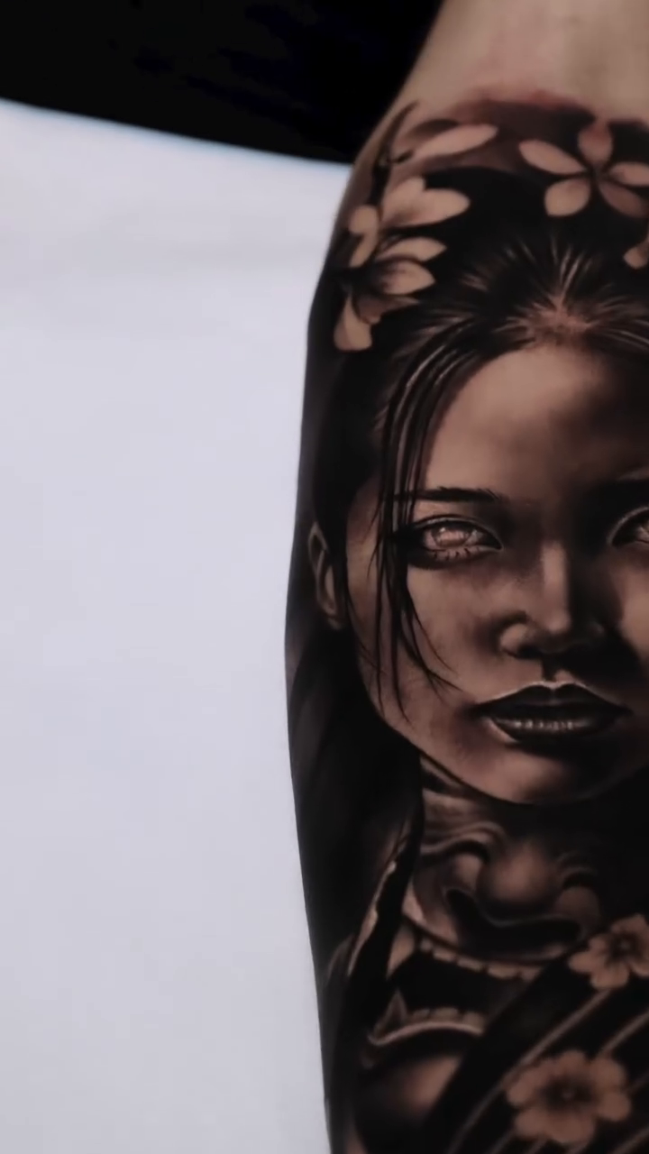 Tattoo by @alisalehtattoos β realism, black_and_grey