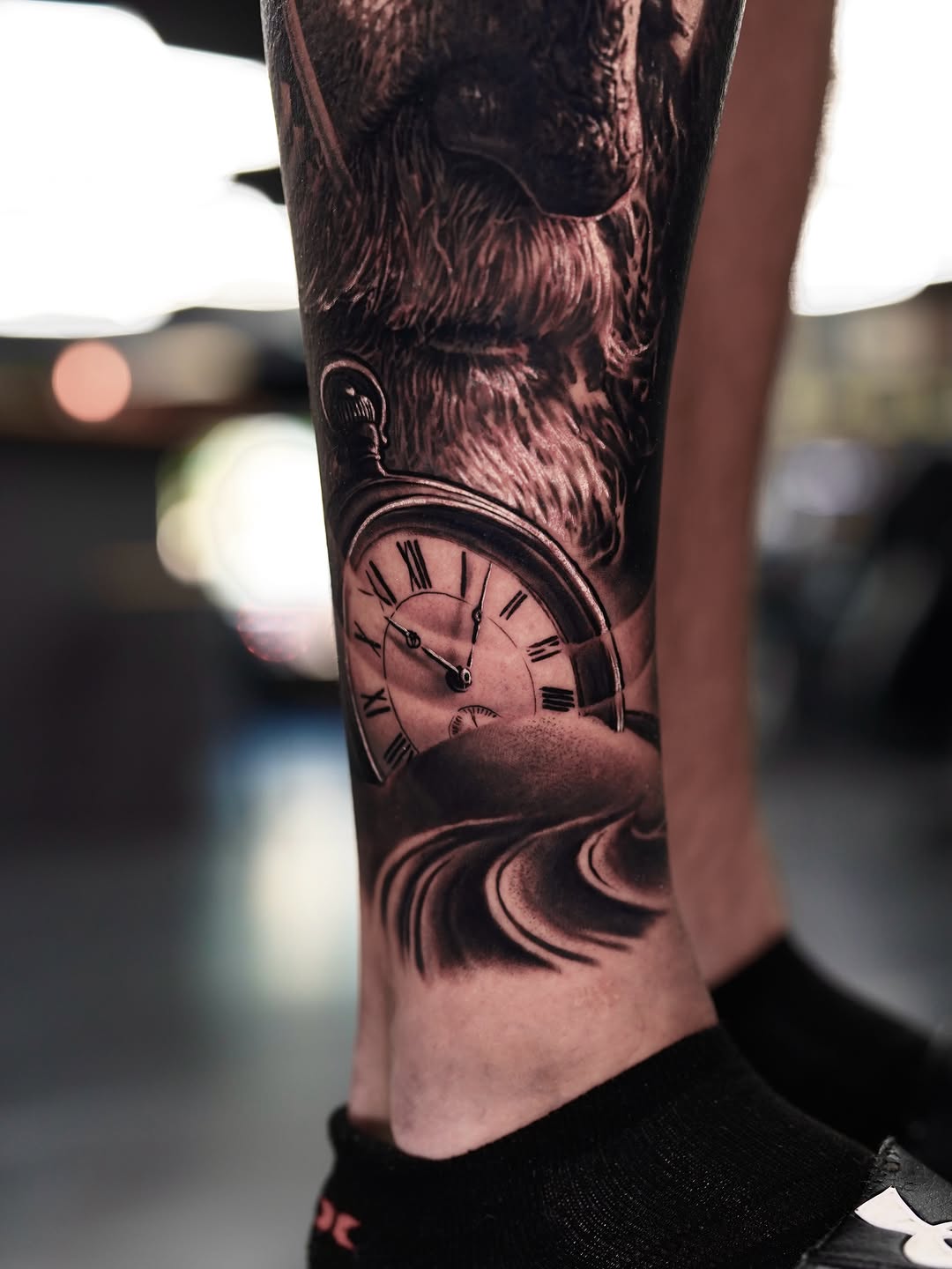 Tattoo by @zakperry_tattoos β realism, black_and_grey