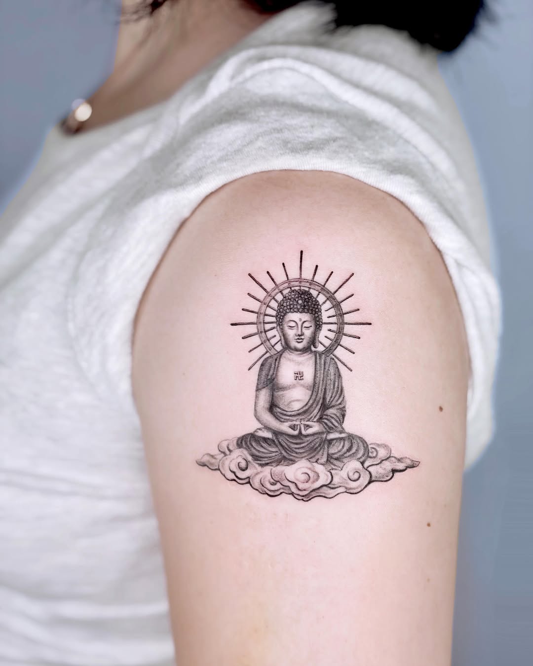 Tattoo by @heuk.me_tattoo — realism, black_and_grey