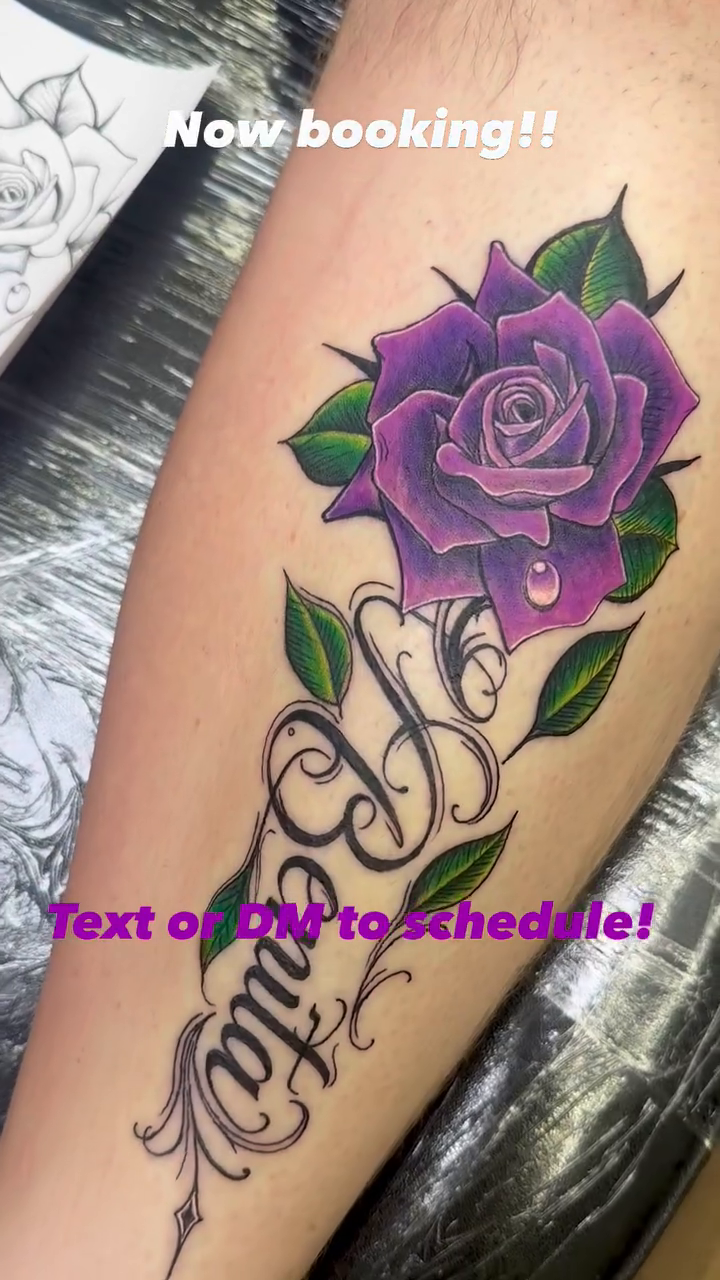 Tattoo by @sk88pierce — lettering_script