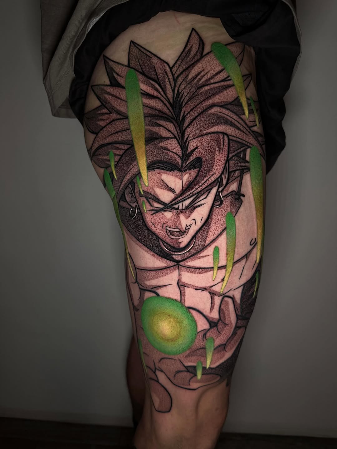 Tattoo by @rustik_uno — anime, dotwork