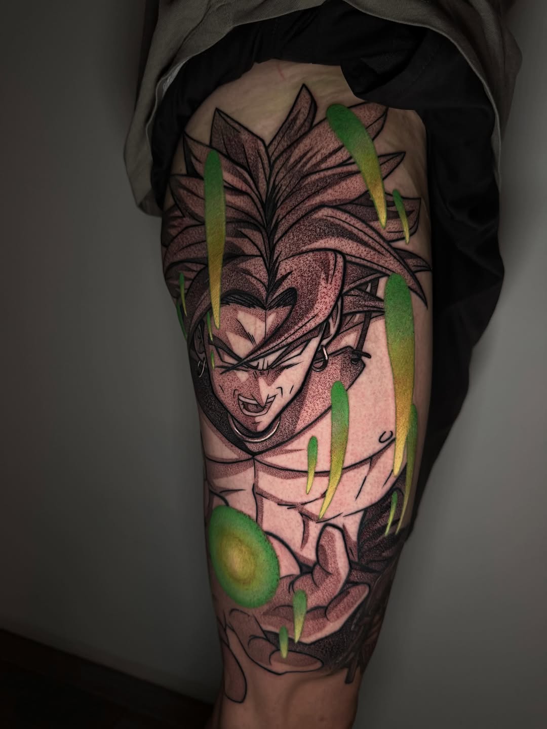 Tattoo by @rustik_uno — anime, dotwork