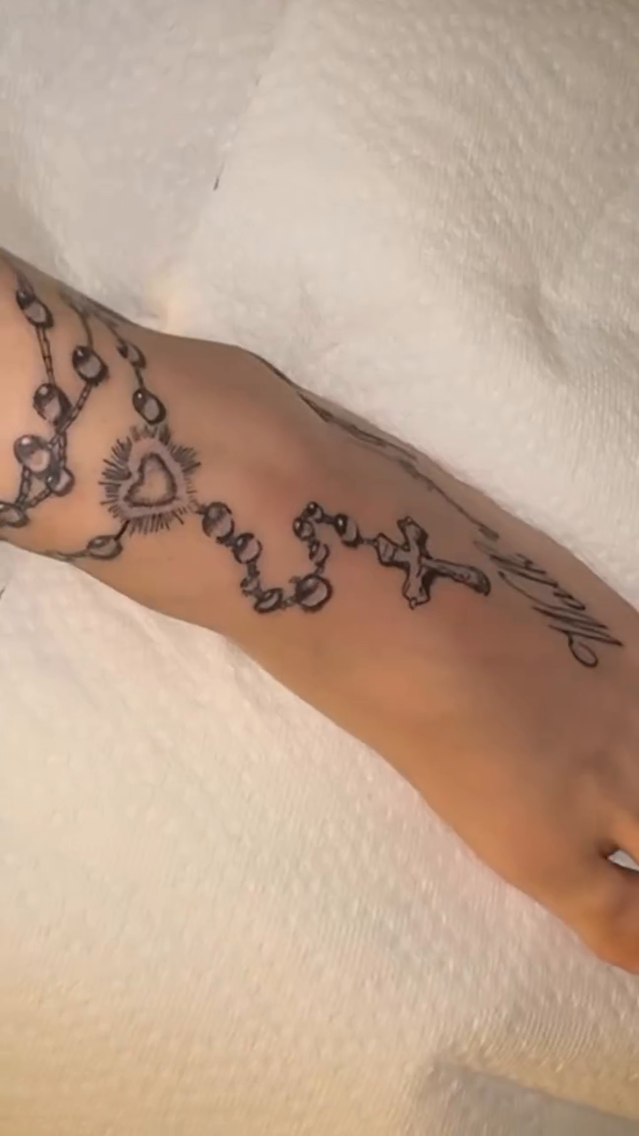 Tattoo by @tatsbycomet — lettering_script, ornamental