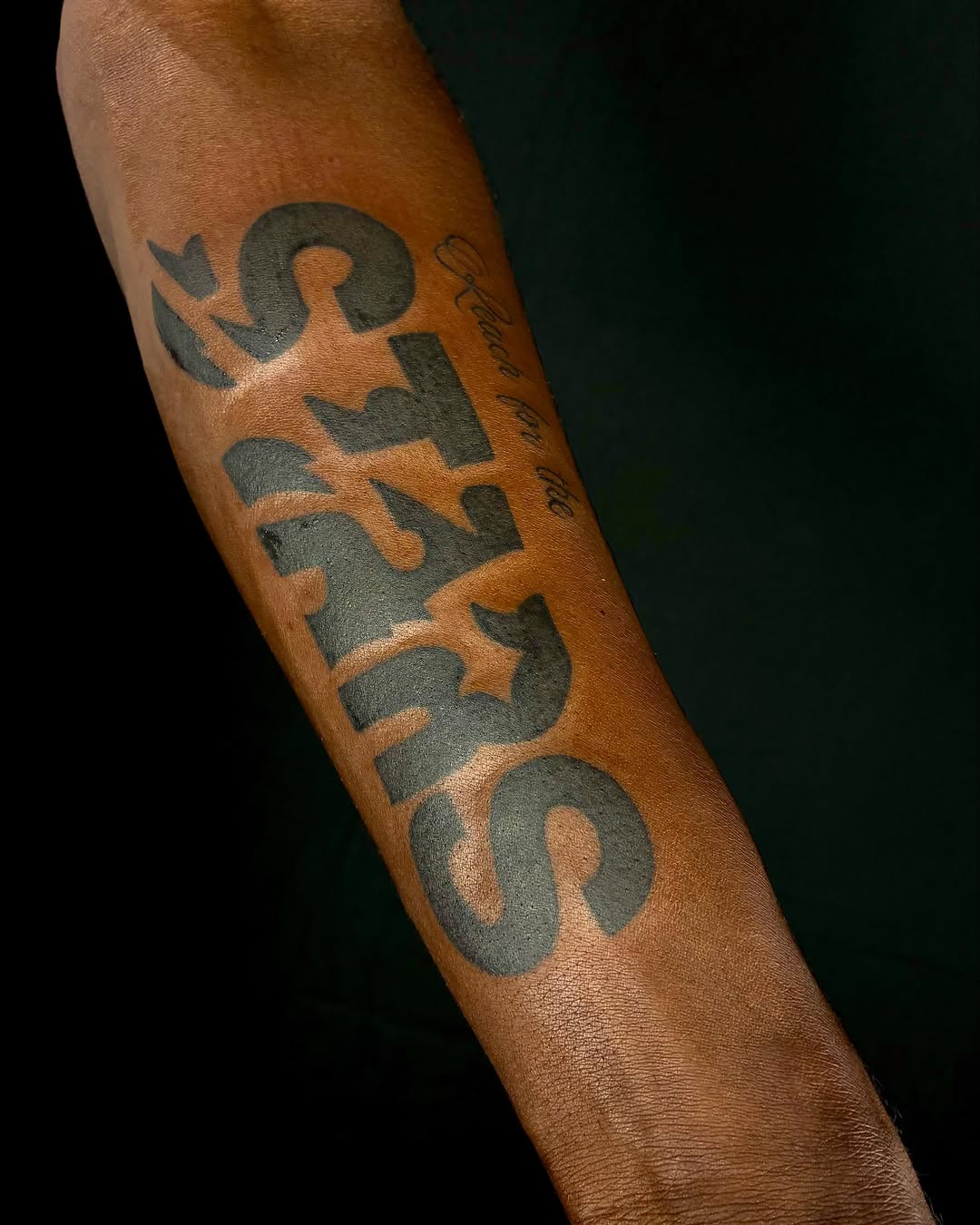 Tattoo by @ether.e.a.l β lettering_script, blackwork
