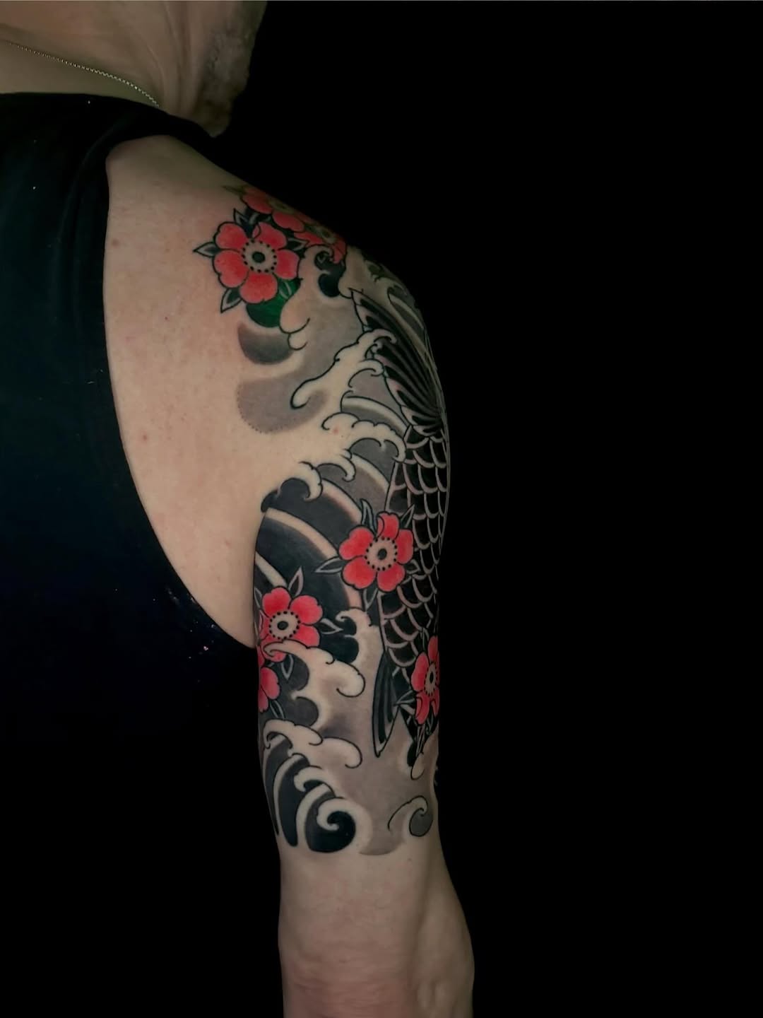 Tattoo by @meanoldtim — japanese_irezumi, black_and_grey