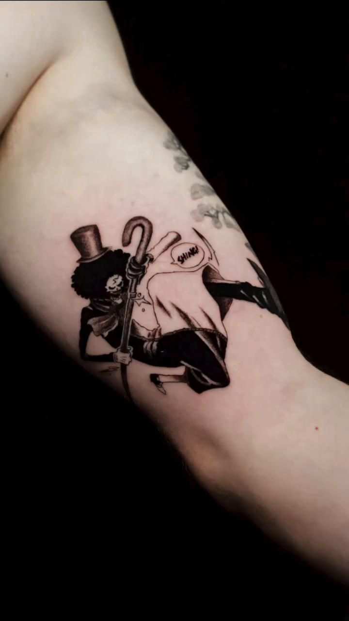 Tattoo by @kan.artistt — black_and_grey