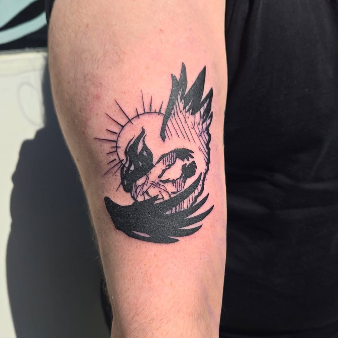 Tattoo by @crow.tooth — illustrative, blackwork
