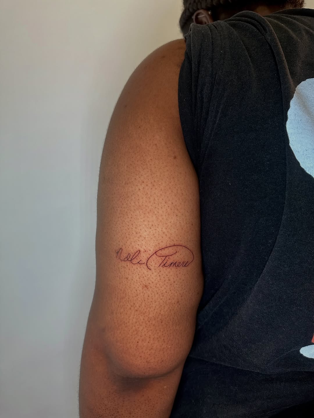 Tattoo by @dirtydianna_tatts โ lettering_script, fine_line
