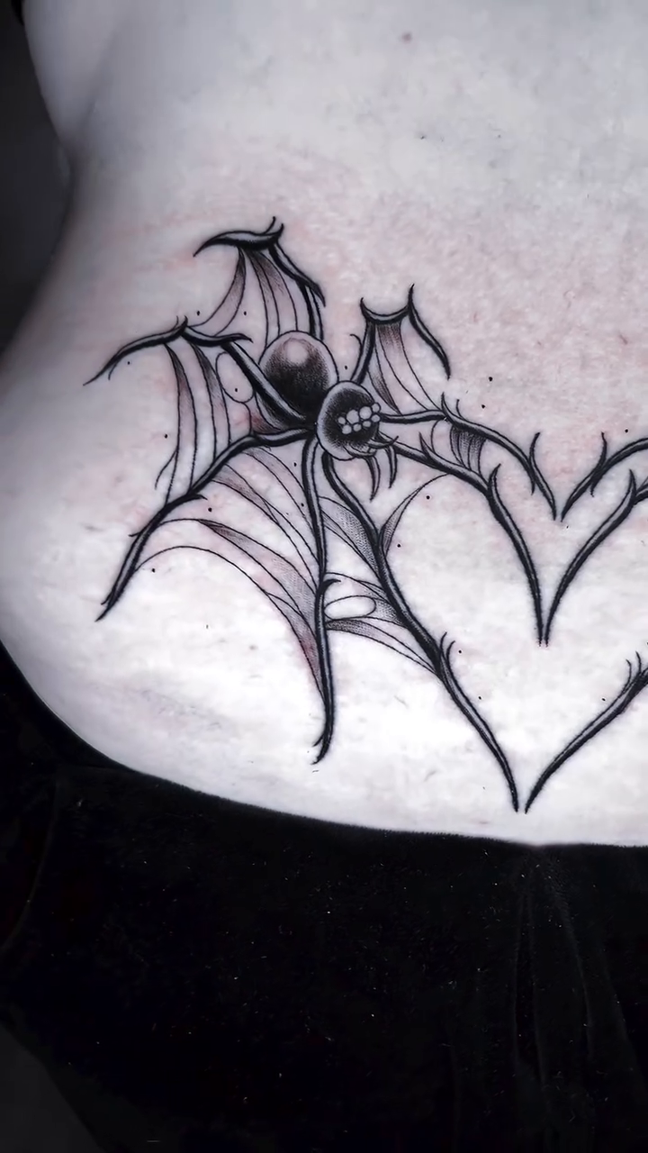 Tattoo by @wicked.witch.of.the.ink — illustrative, blackwork