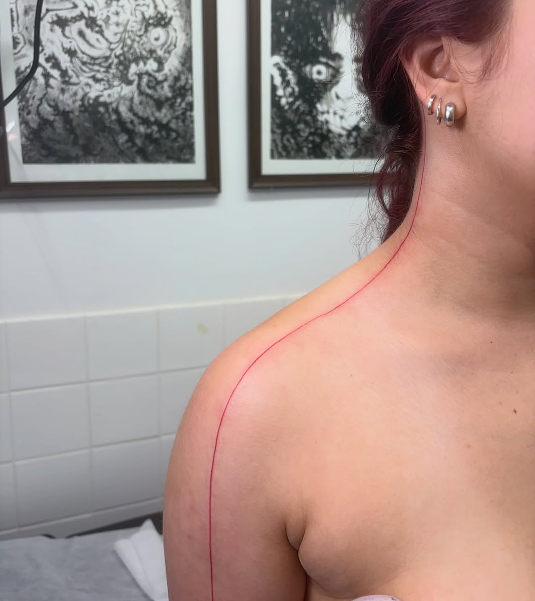Tattoo by @mushypokes — fine_line