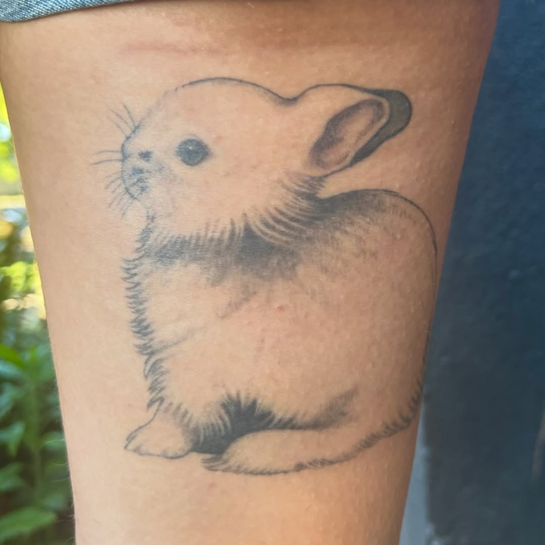 Tattoo by @furcoat444 — realism, black_and_grey