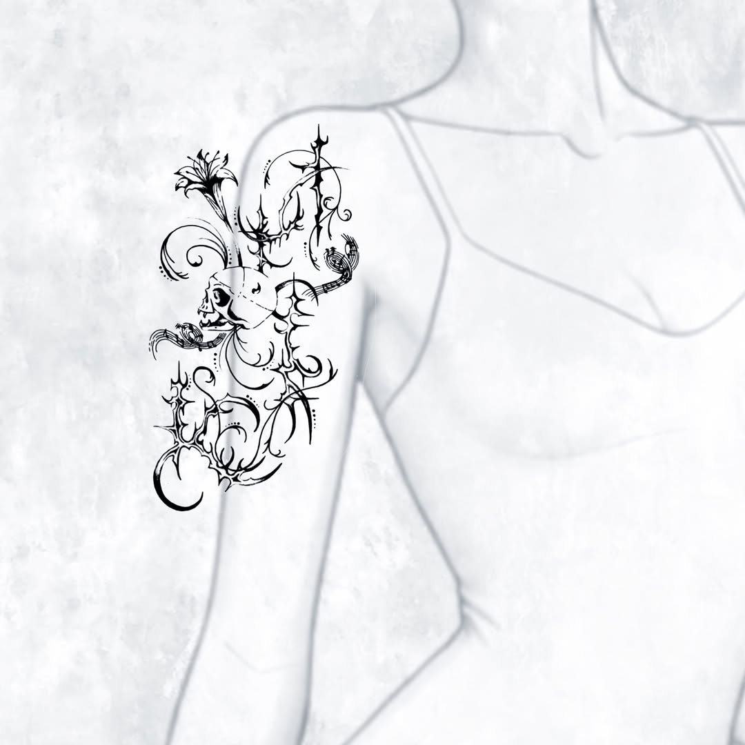 Tattoo by @devonlanetattoo — blackwork