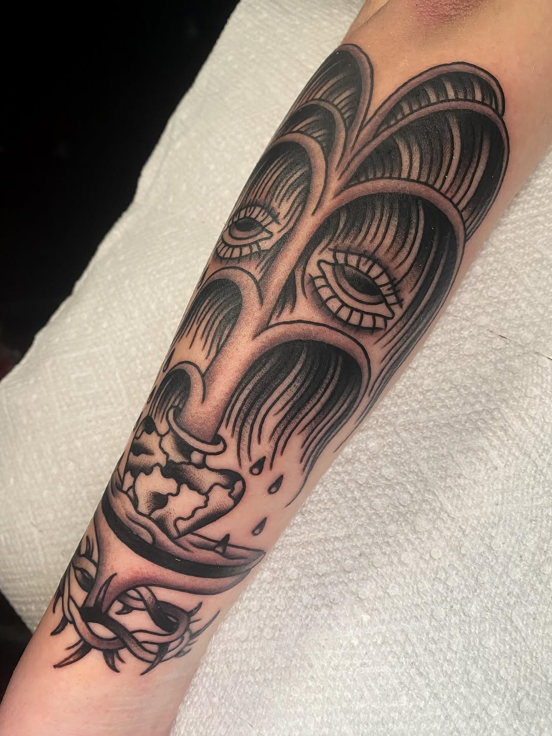 Tattoo by @tattoosbybraddock — black_and_grey, illustrative