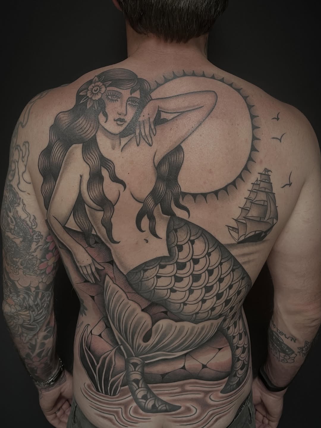 Tattoo by @amandamarietattoo — american_traditional, black_and_grey