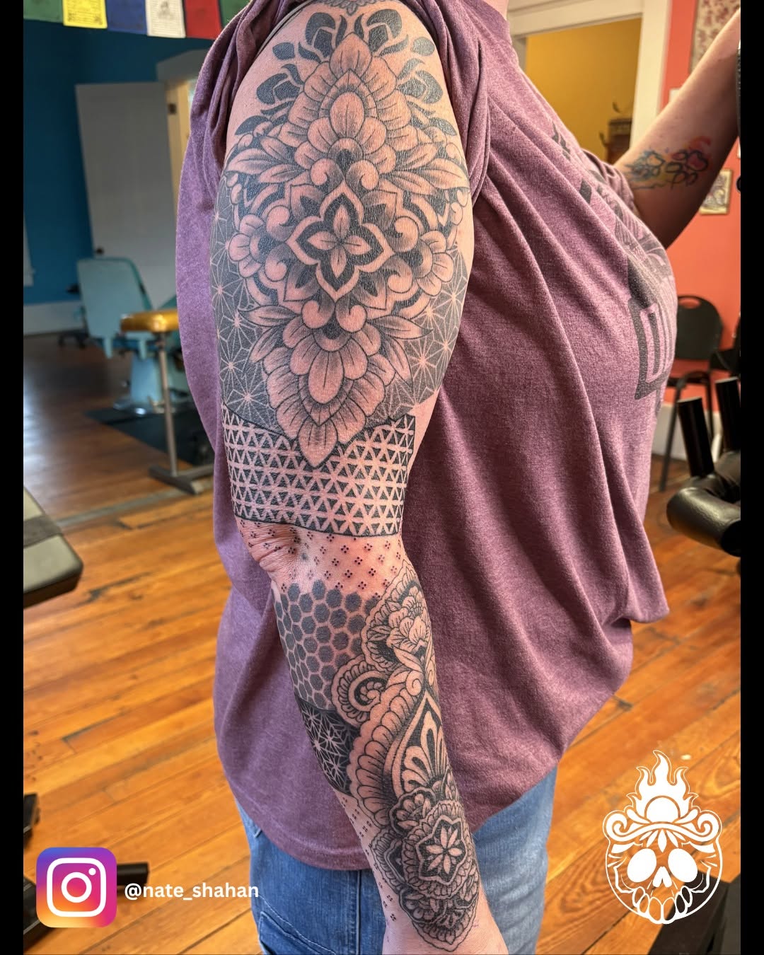 Tattoo by @nate_shahan — geometric, ornamental