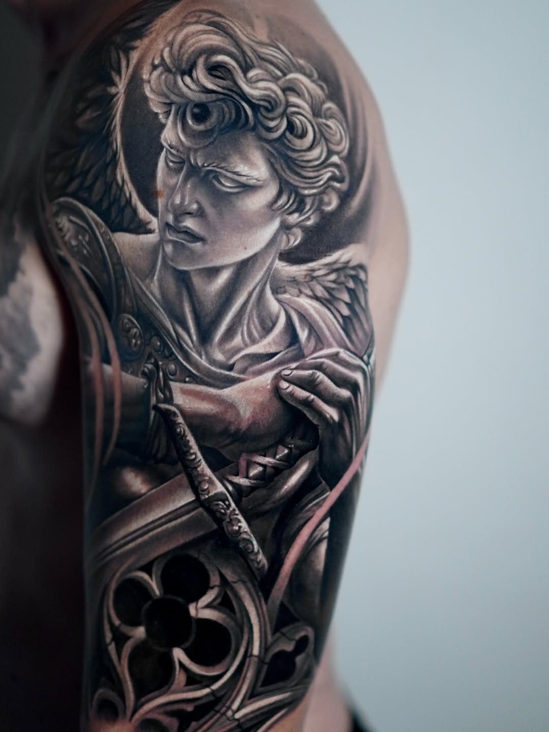 Tattoo by @sad.dalitattoo — realism, black_and_grey
