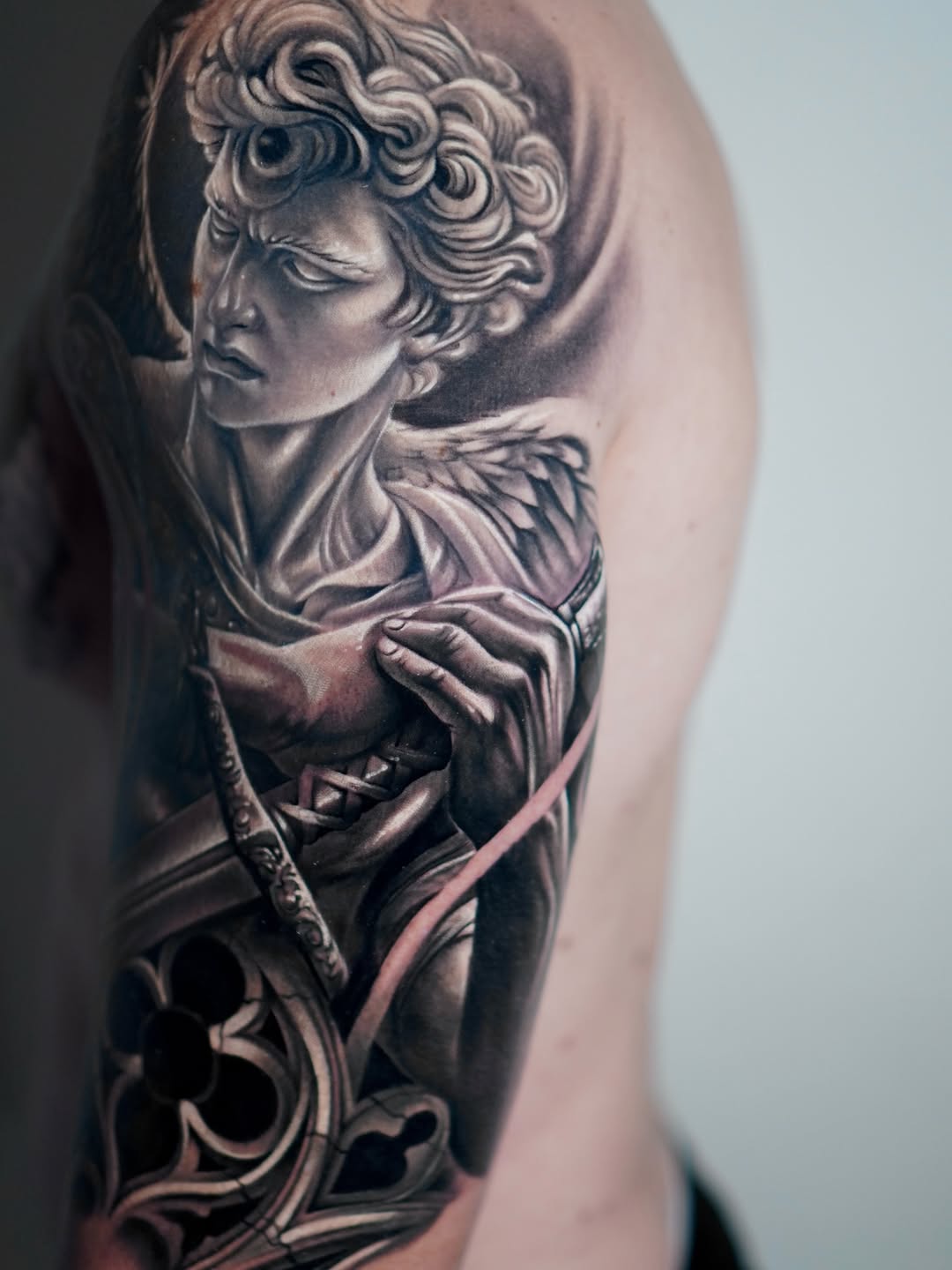 Tattoo by @sad.dalitattoo — realism, black_and_grey