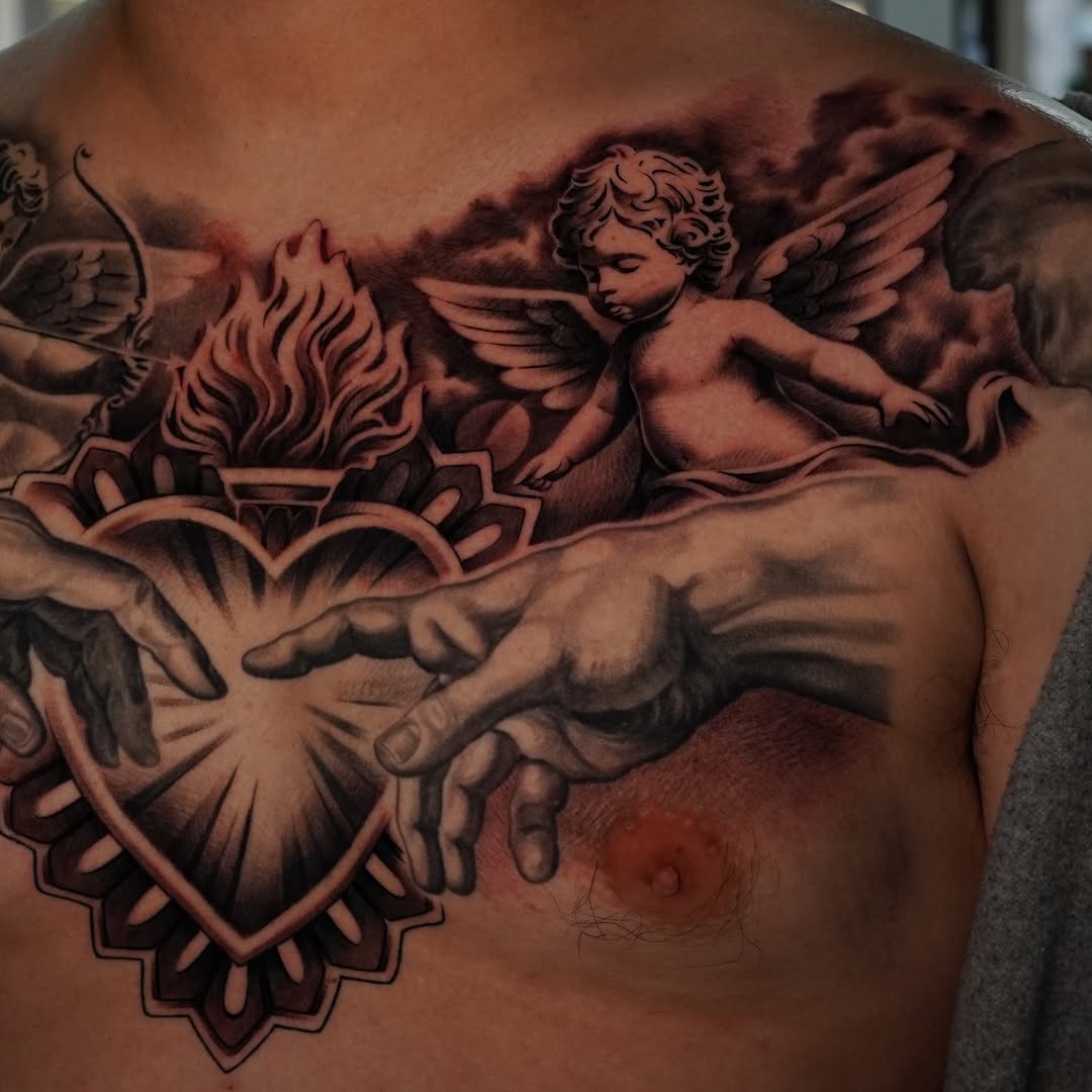 Tattoo by @jessem_tattoos — realism, black_and_grey