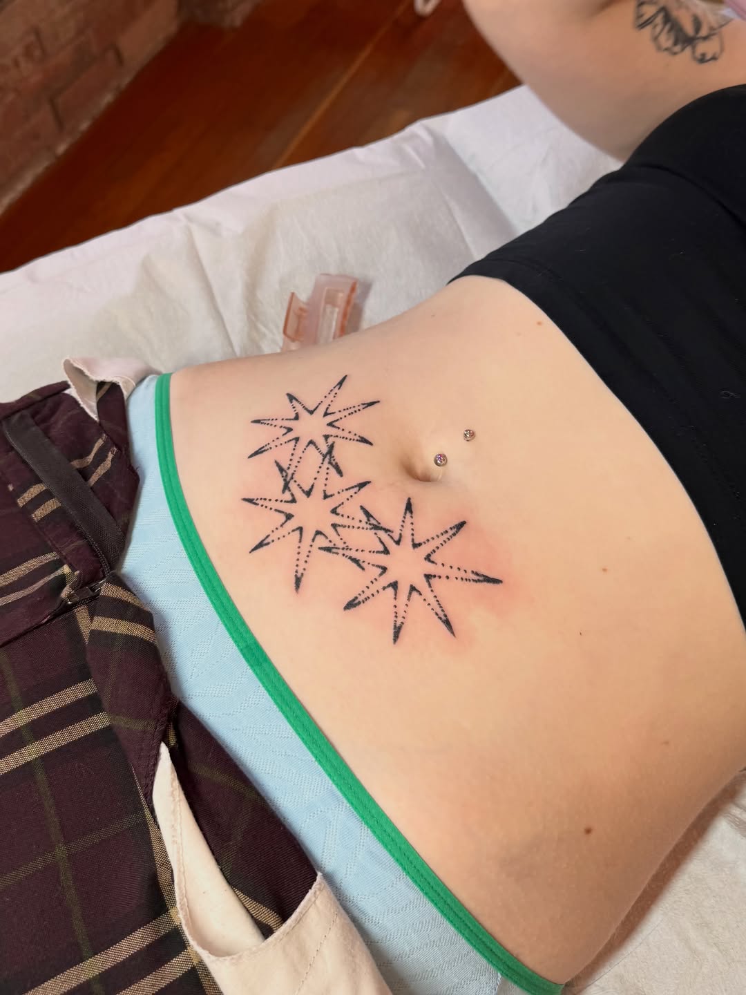 Tattoo by @zap.mommy — dotwork, fine_line
