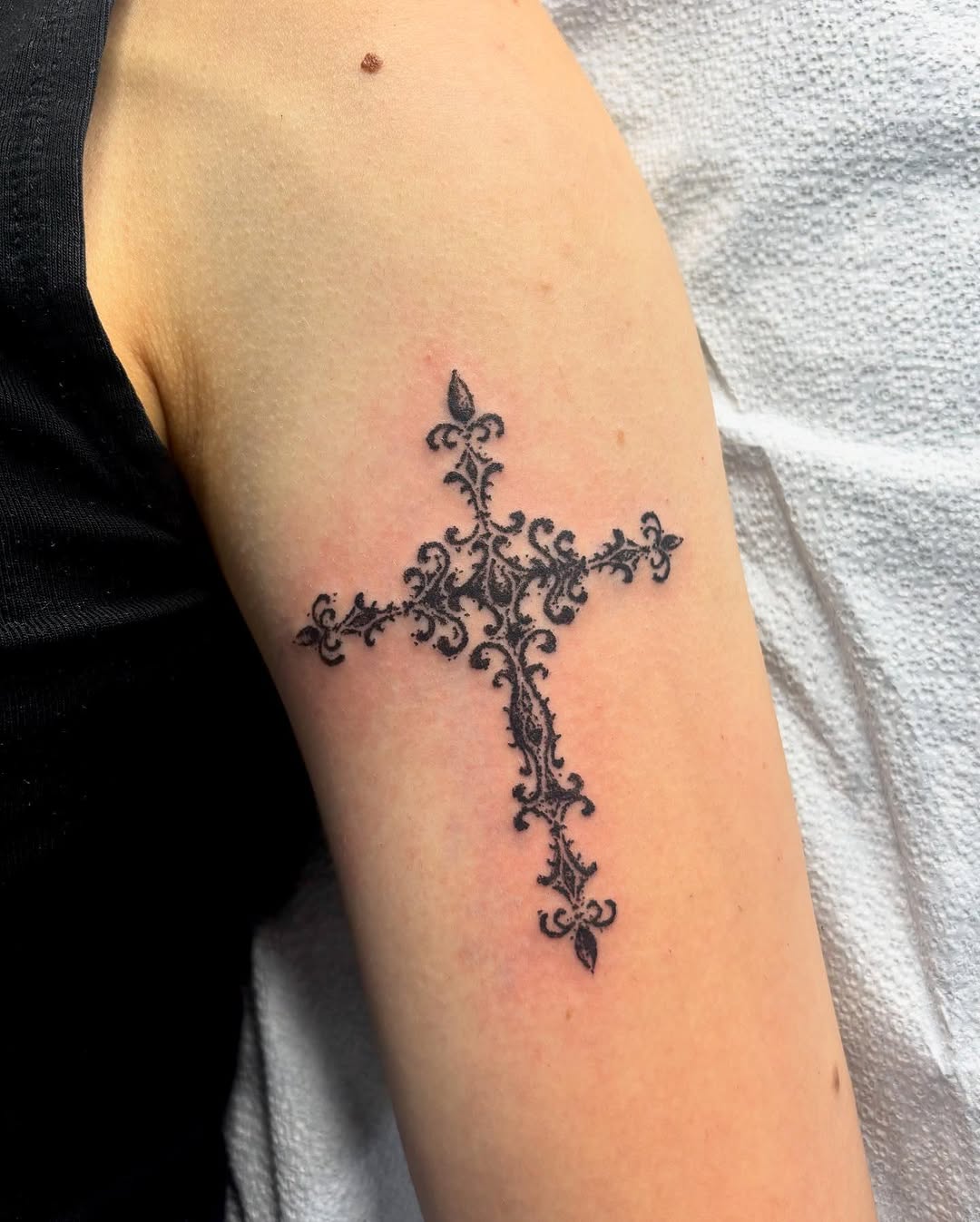 Tattoo by @dolltatt — ornamental, blackwork