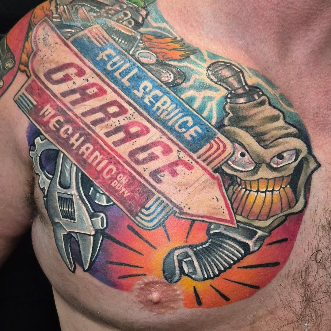 Tattoo by @huckleberrytattoos — new_school, realism