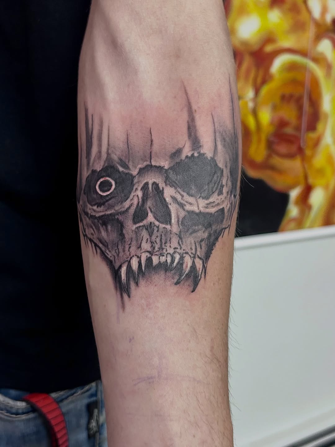 Tattoo by @melancholykory.tattoo — realism, black_and_grey