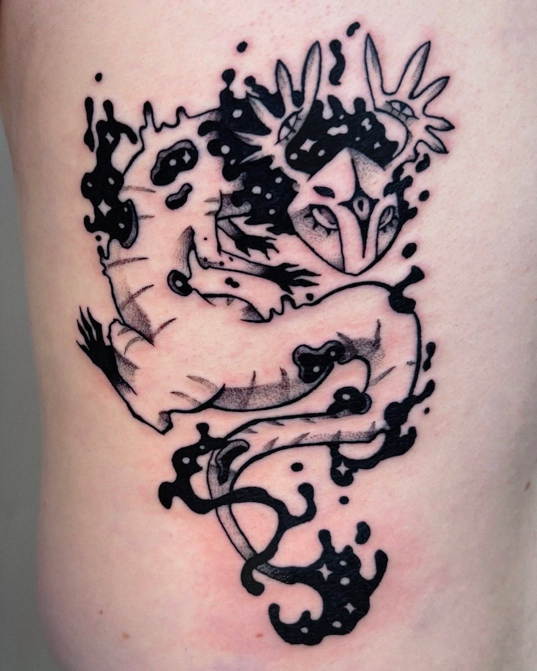 Tattoo by @unsaintlytattoo — blackwork