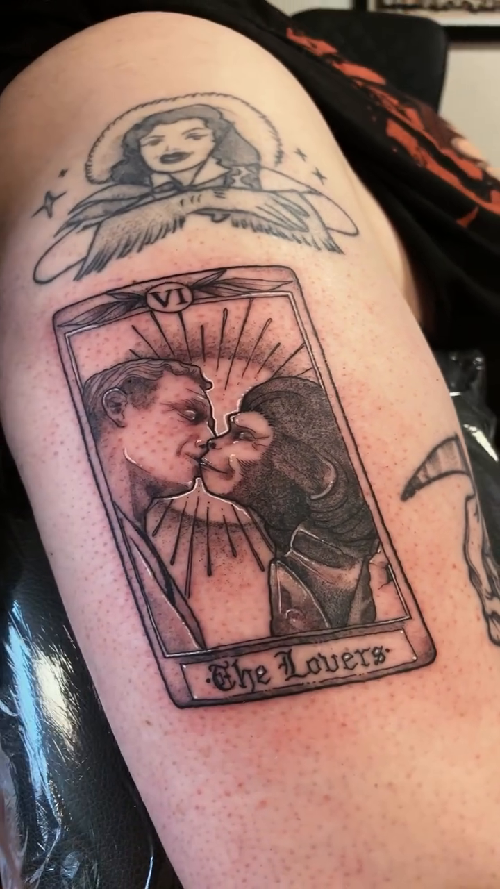 Tattoo by @joyinsorrowtattoo — black_and_grey, realism