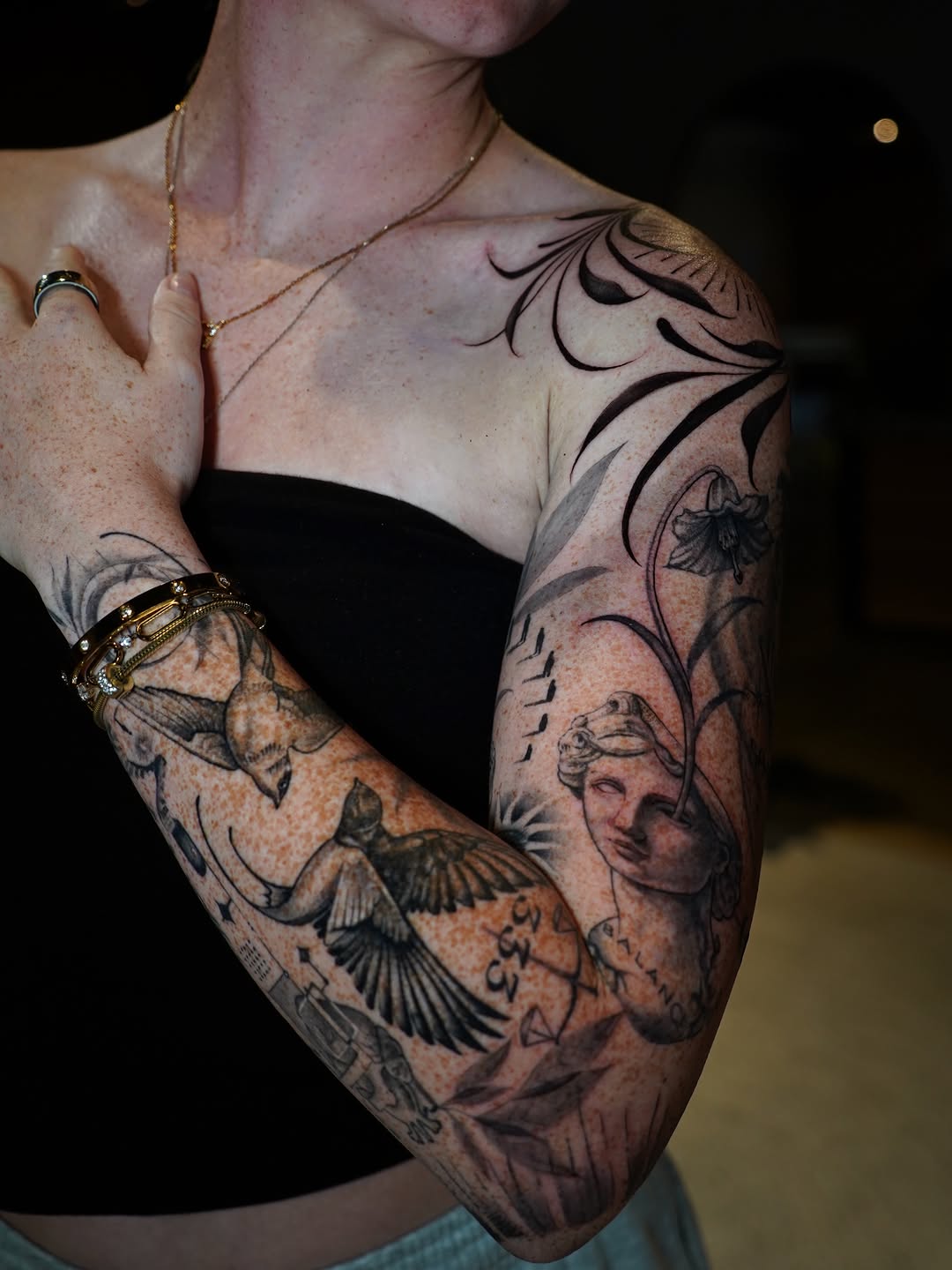 Tattoo by @tattoowithgrace — black_and_grey