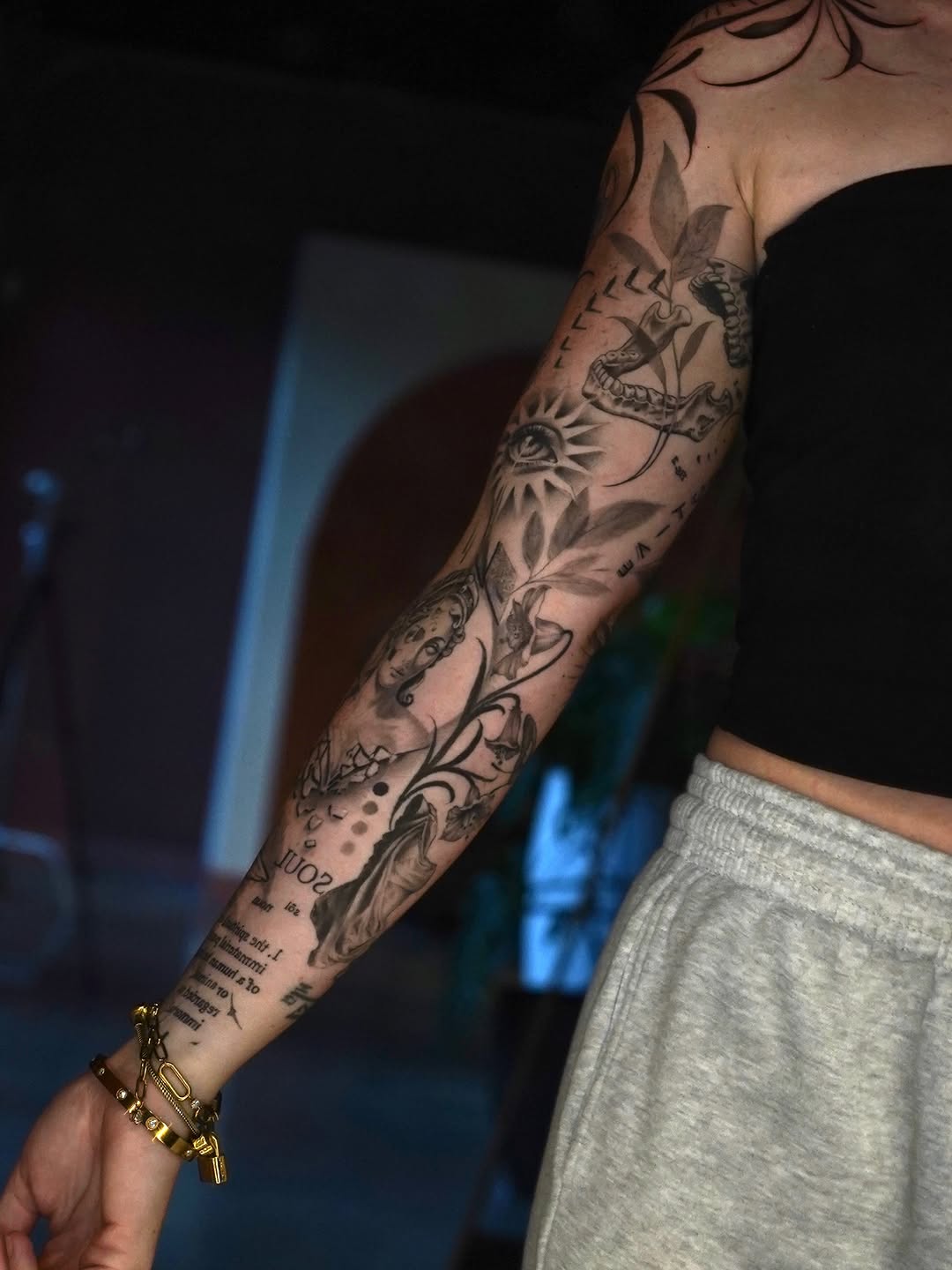 Tattoo by @tattoowithgrace — black_and_grey