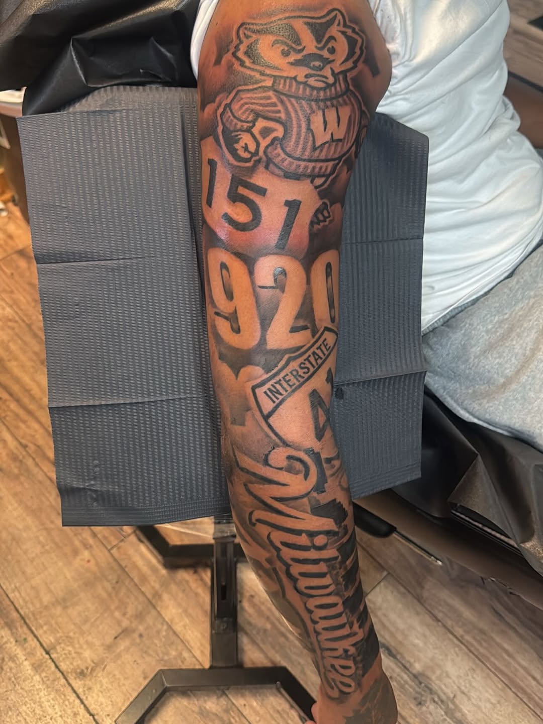 Tattoo by @crea8tive_director โ illustrative, lettering_script