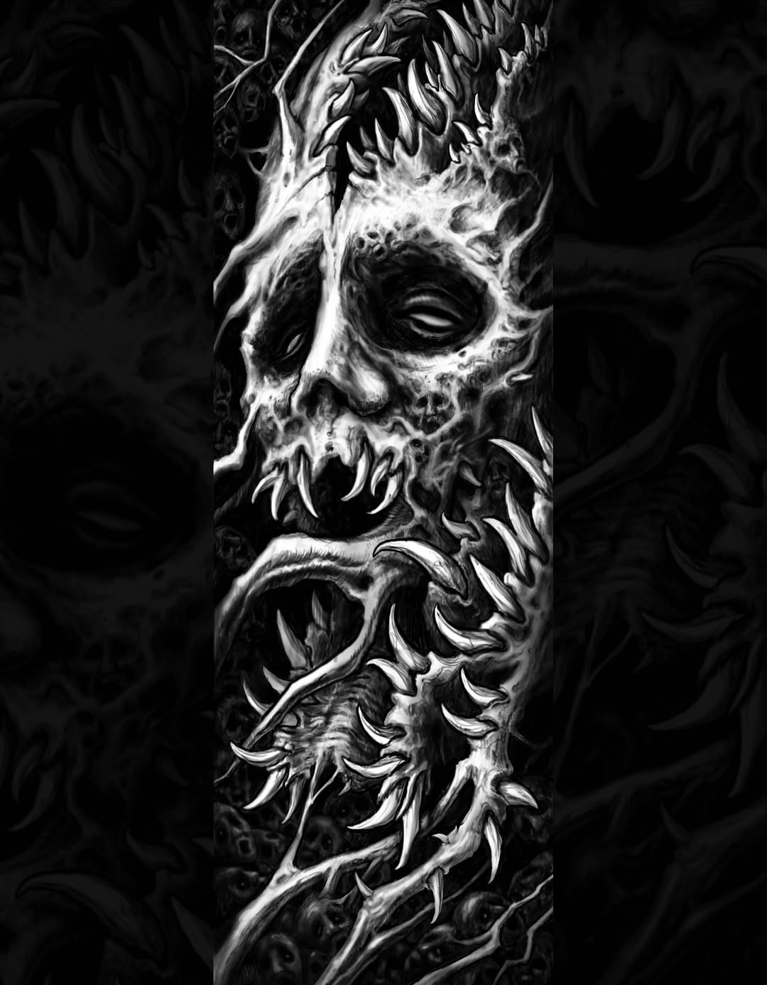 Tattoo by @bloodstonetattoos — dark_realism, blackwork