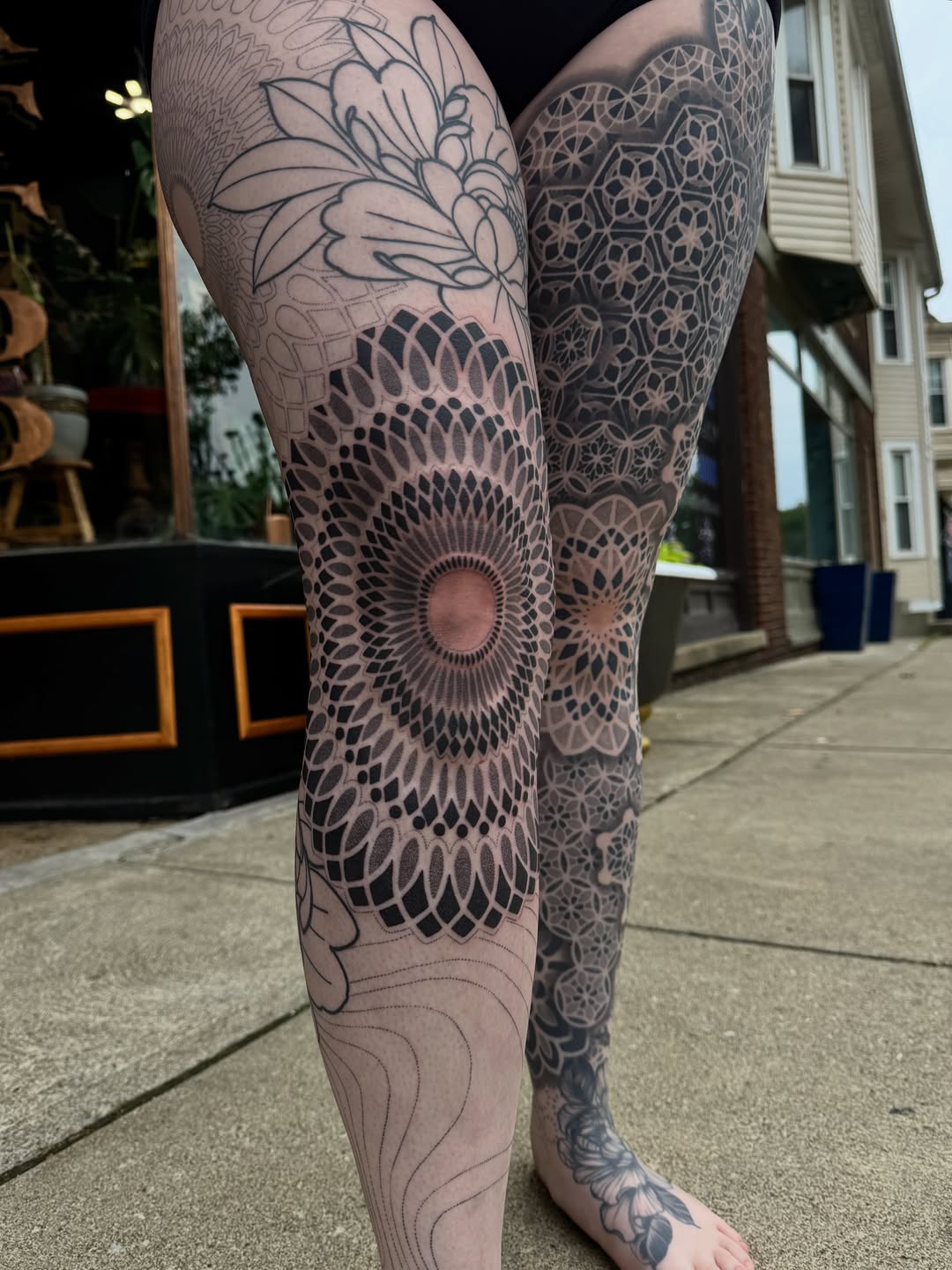 Tattoo by @chrisirvintattoos β geometric, dotwork