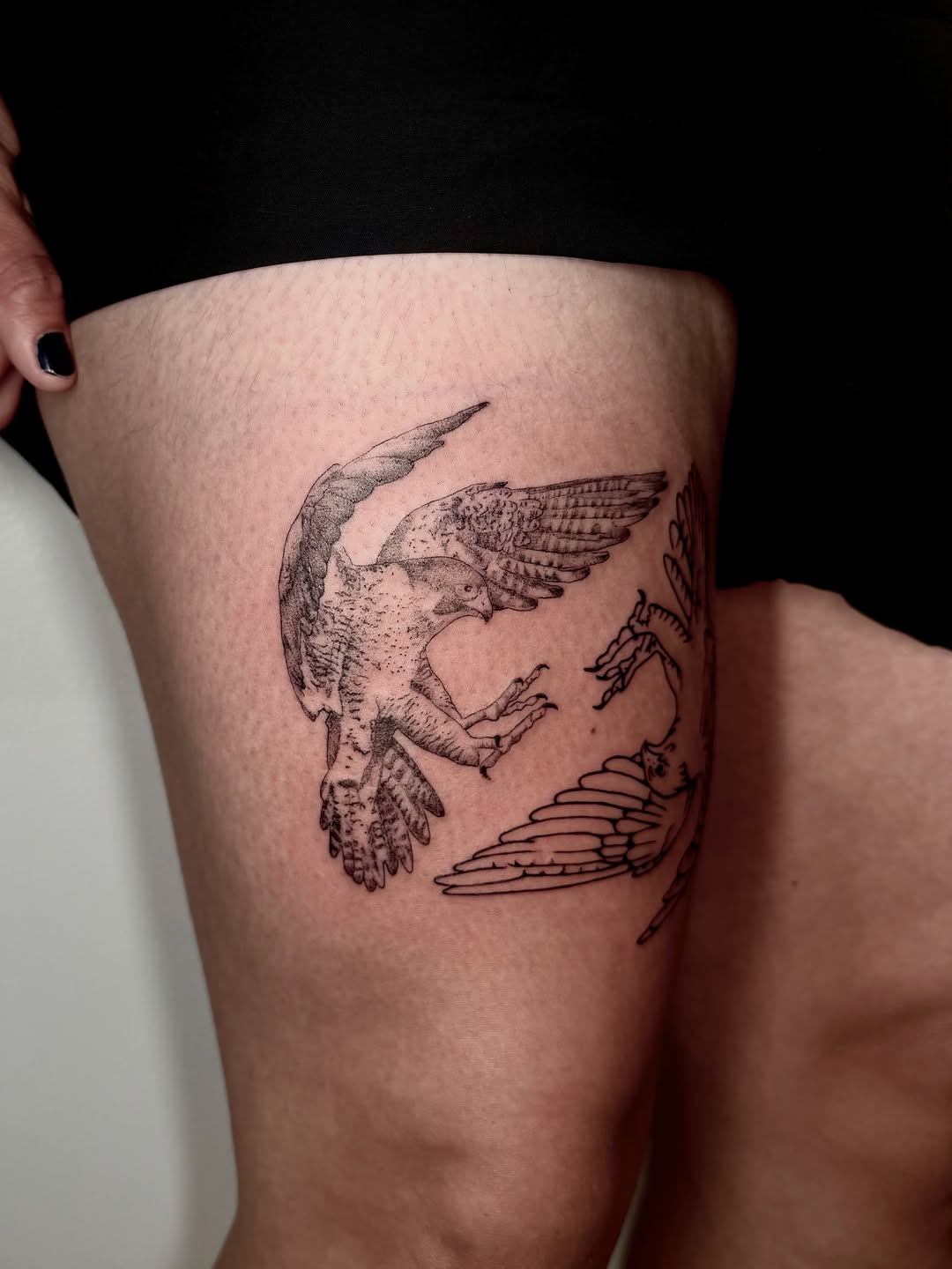 Tattoo by @insaner_art — black_and_grey