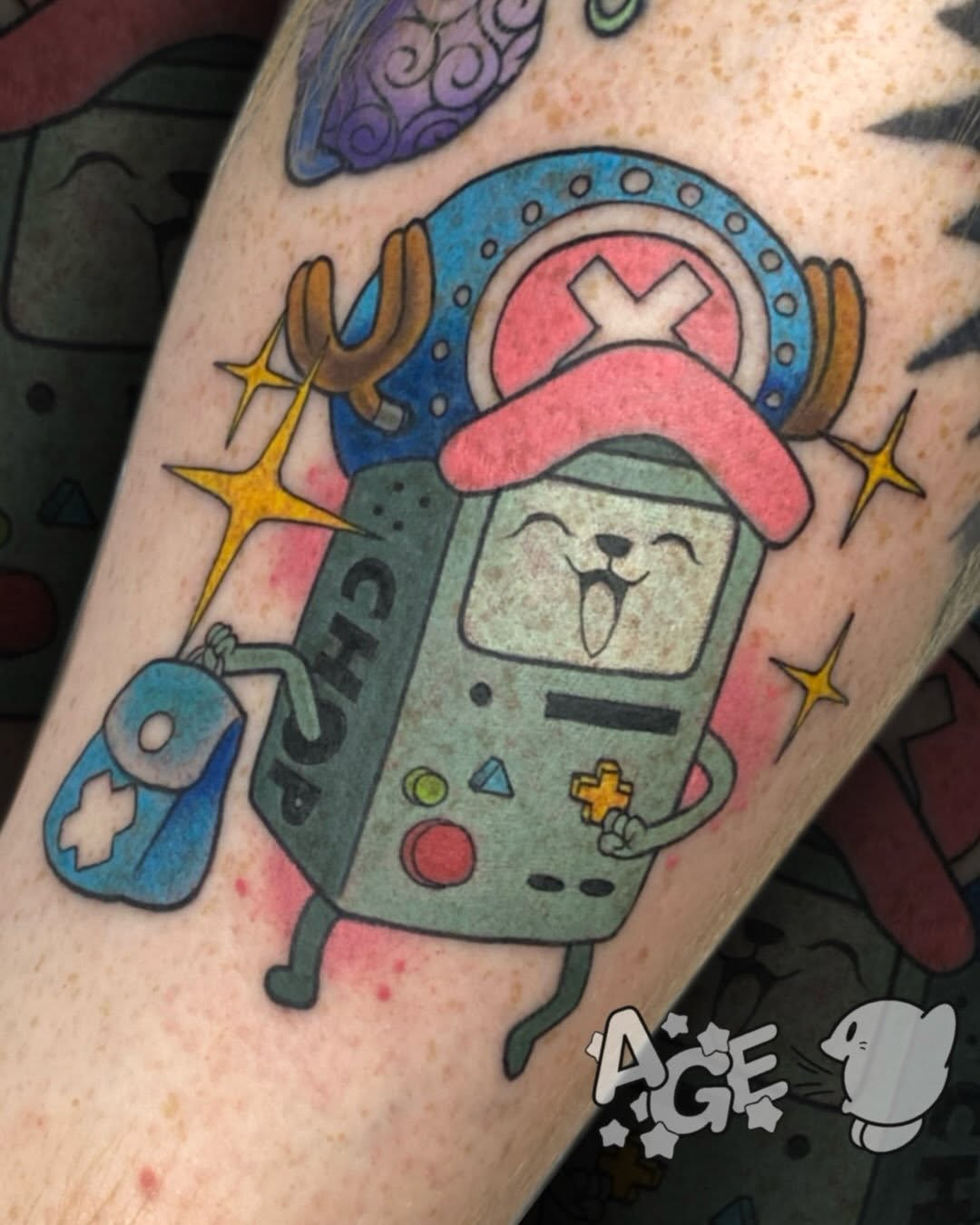 Tattoo by @agedragotattoo — new_school, anime