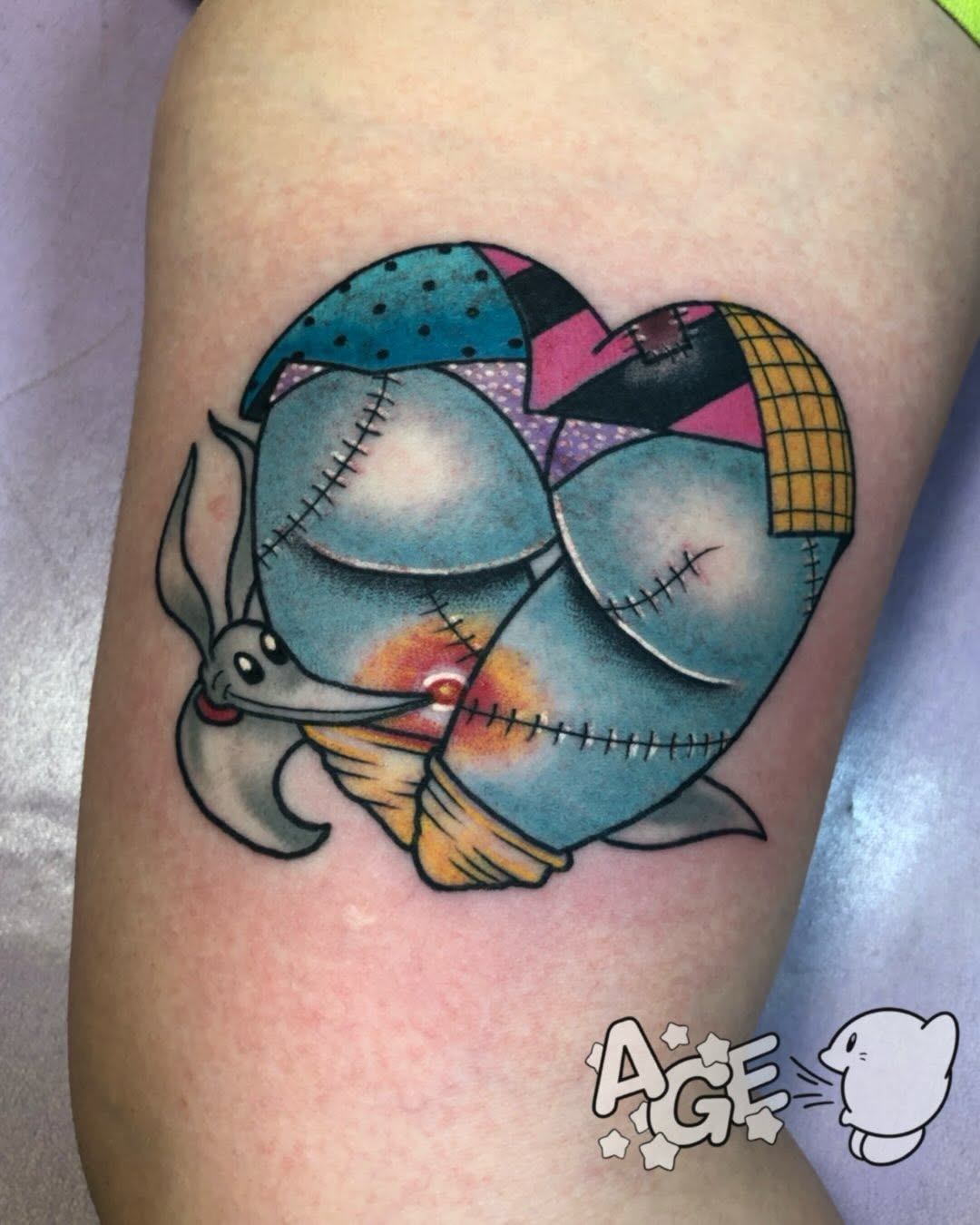 Tattoo by @agedragotattoo — new_school, trash_polka