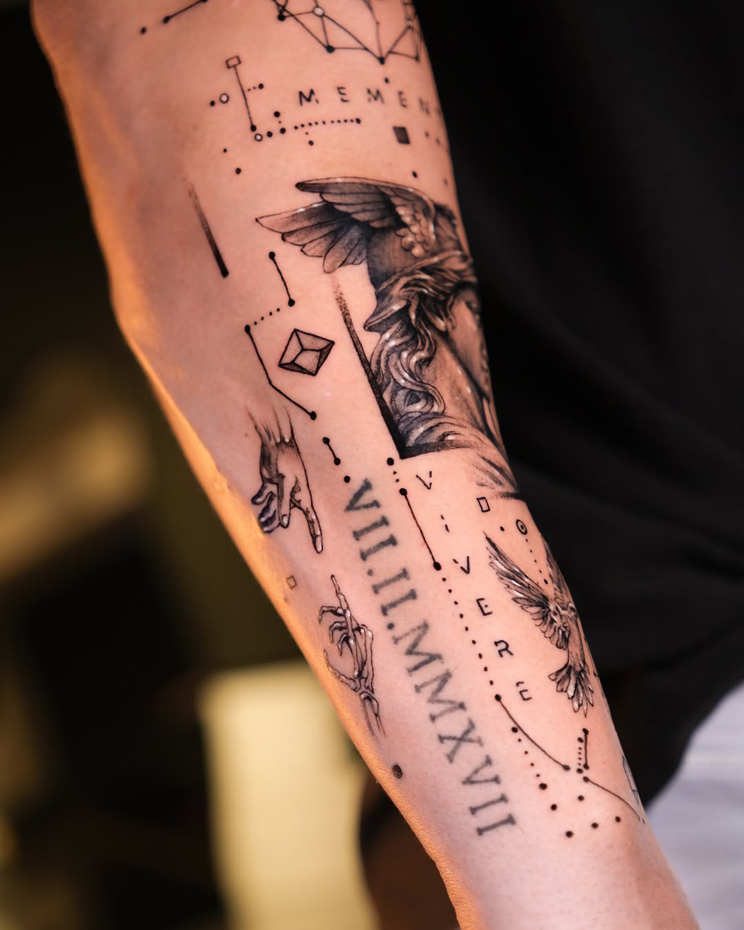Tattoo by @aleki_blue — illustrative, black_and_grey