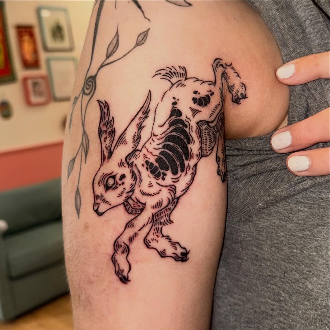 Tattoo by @laurito_tattoo — illustrative, dark_realism